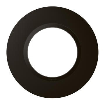 Plaque ronde dooxie 1 poste finition noir velours - 600976 