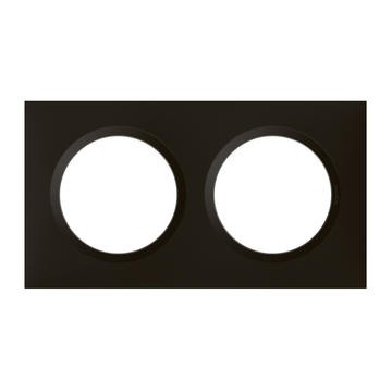 Plaque carrée dooxie 2 postes finition noir velours - 600862 