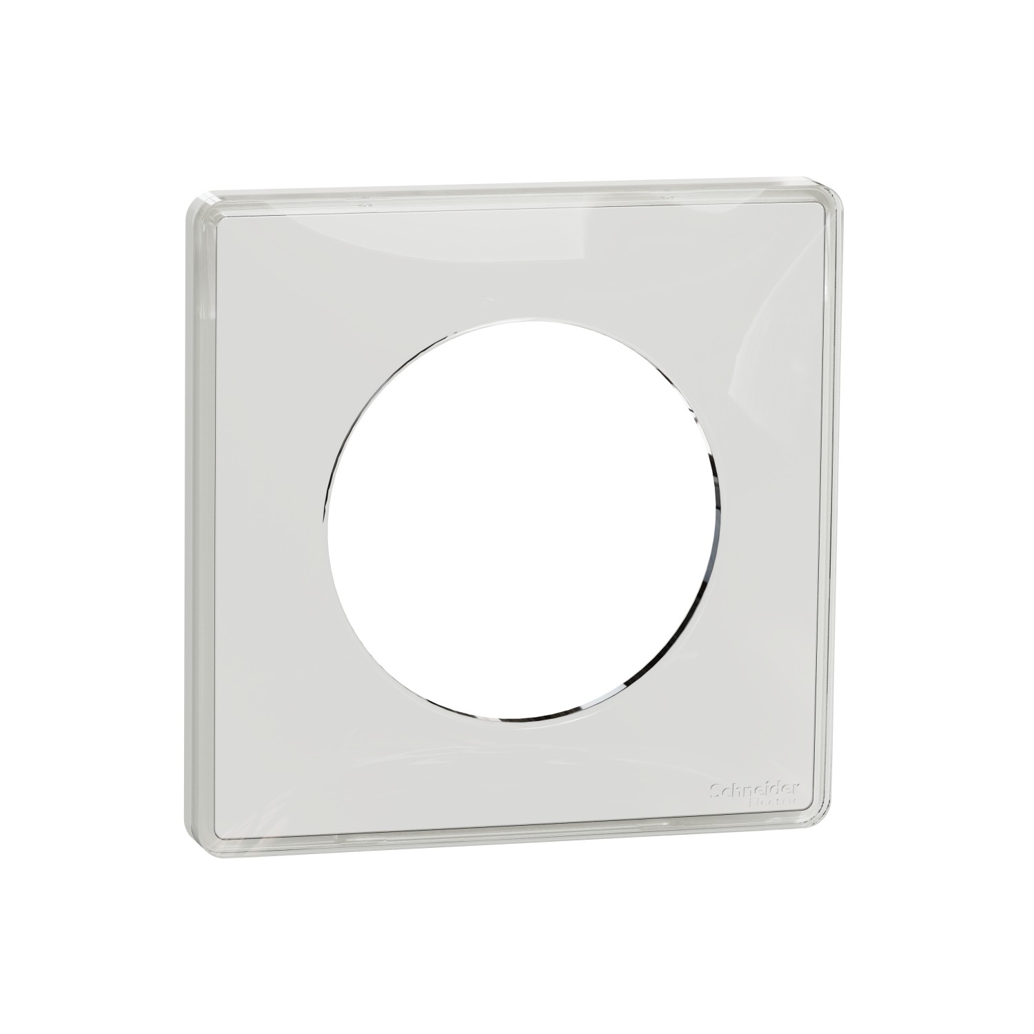 Odace You Transparent, plaque de finition support Blanc 1 poste - S520902W 