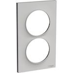 Odace Styl - plaque 2 postes - sable - entraxe 57mm vertical - S520714B1 