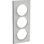 Odace Styl - plaque 3 postes - sable - entraxe 57mm vertical - S520716B1 
