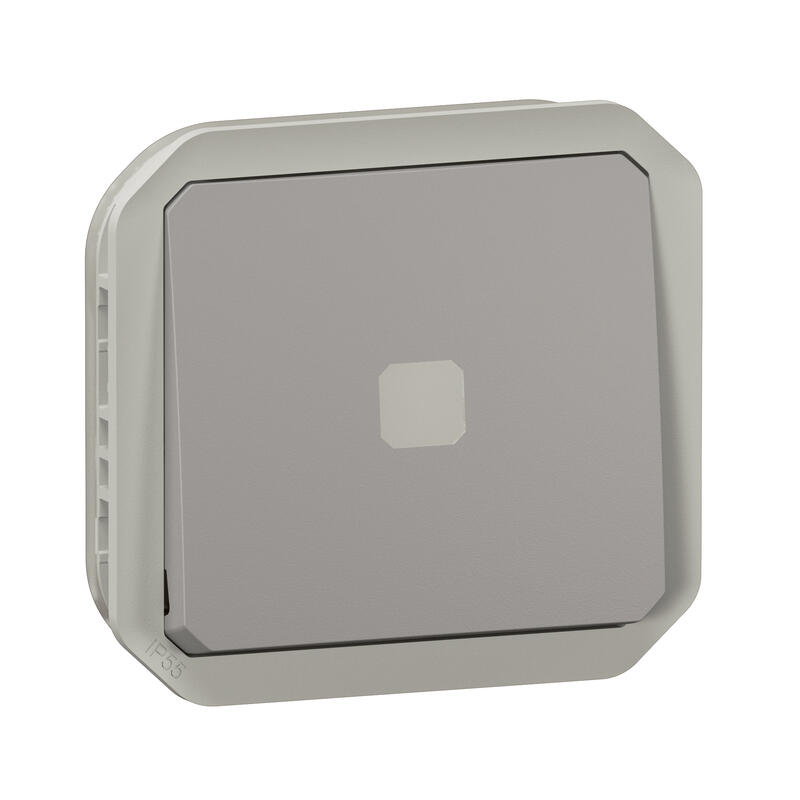 Interrupteur temporisé lumineux Plexo composable gris - 069504L
