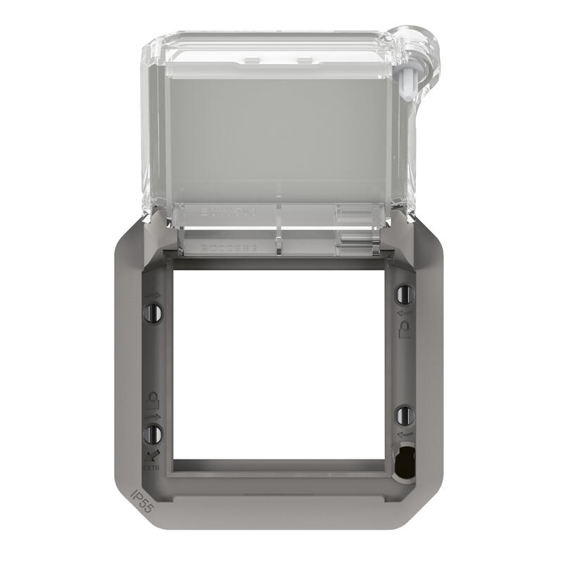 Adaptateur Plexo verrouillable à volet transparent pour Mosaic - composable gris - 069579L