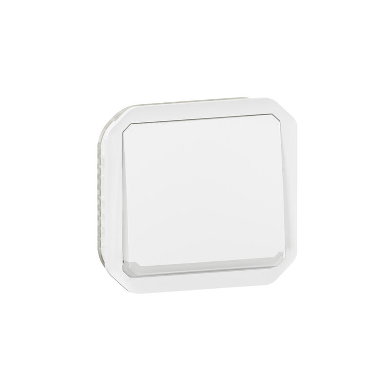 Poussoir NO-NF lumineux Plexo composable blanc - 069616L