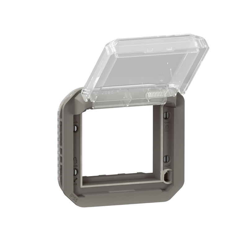 Adaptateur Plexo à volet transparent pour Mosaic - composable anthracite - 069880L
