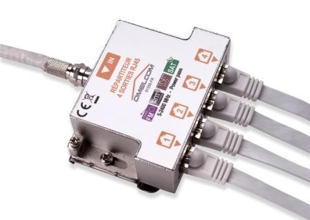 Cble répartiteur Ethernet RJ45 un point quatre répartiteur de cble