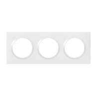 Plaque carrée dooxie 3 postes finition blanc - 600803