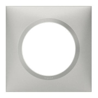 Plaque carrée dooxie 1 poste finition effet aluminium - 600851