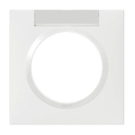 Plaque carrée dooxie 1 poste finition blanc avec porte-étiquette - 600942