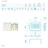 VEGA IP65 150W 12000Lm 4000K WHITE - 30651504W