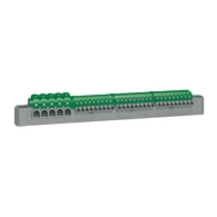 Bornier de répartition IP2X terre 5 connexions 6mm² à 25mm² - vert - 405055