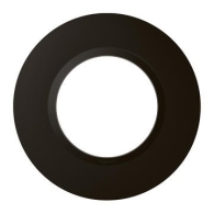Plaque ronde dooxie 1 poste finition noir velours - 600976