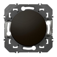 Poussoir simple dooxie 6A 250V~ finition noir - 600204 - LEGRAND