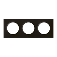 Plaque carrée dooxie 3 postes finition noir velours - 600893
