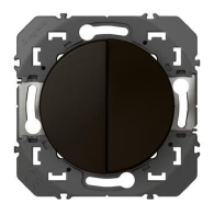 Poussoir double dooxie 6A 250V~ finition noir - 600208 - LEGRAND