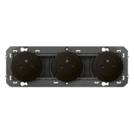 Triple prise de courant 2P+T Surface dooxie 16A précâblées finition noir - 600533 - LEGRAND