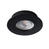 Spot LED encastrable à équiper GU10 noir