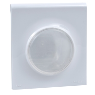 Odace Styl Pratic, plaque Blanc avec couvercle souple translucide 1 poste IP44 - S520772