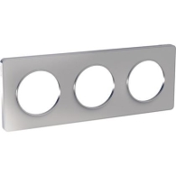 Odace Touch, plaque Alu 3 postes horiz. ou vert. entraxe 71mm - S530806