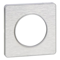 Odace Touch, plaque Aluminium brossé avec liseré Alu 1 poste - S530802J