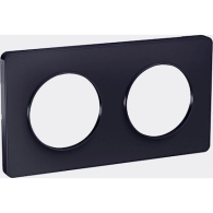 Plaque Anthracite Odace Touch 2 postes horiz. ou vert. entraxe 71mm - S540804