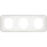 Ovalis - plaque de finition - 3 postes horizontal - S260706