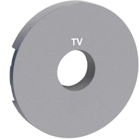 Odace Alu, enjoliveur seul prise télévision simple  - S530645