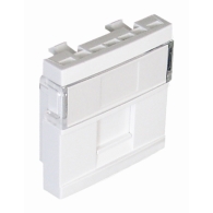 Support RJ45 - 2 modules - blanc