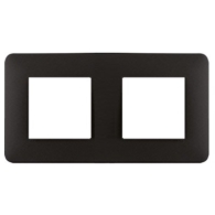 Plaque double - noir mat