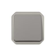 Poussoir NO Plexo composable gris - 069540L