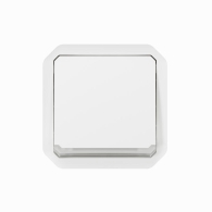 Interrupteur ou va-et-vient témoin 10AX 250V Plexo composable blanc - 069612L
