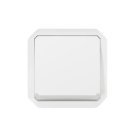 Poussoir NO-NF lumineux Plexo composable blanc - 069616L