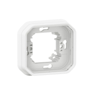 Support plaque encastré 1 poste Plexo blanc - 069692L