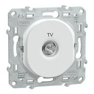 Ovalis - prise TV simple - Blanc - S320405