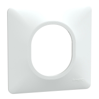 Ovalis - Plaque de finition - 1 poste Blanc - S320702