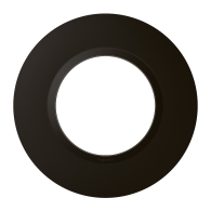 Plaque ronde Dooxie 1 poste finition noir effet velours - 600994