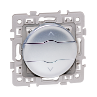 SQUARE Interrupteur volets roulants 3 boutons Silver Eur'ohm - 60423