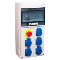 Coffret de chantier monophasé - 5 prises 2P+T + arrêt d'urgence - Digital Electric - 31134