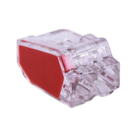 Bornes de connexion automatique - 2 trous rouge - P07132