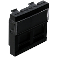 Support RJ45 - 2 modules - noir mat