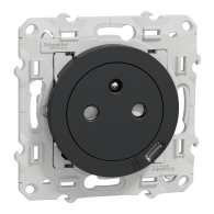 Odace - prise de courant affleurante + USB type C - anthracite - S540089 - SCHNEIDER