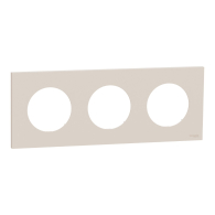 Plaque de finition Odace 3 postes Beige sable - Schneider Electric - S902706