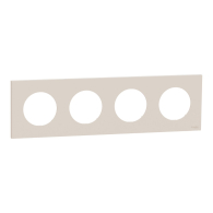 Plaque de finition Odace 4 postes Beige sable - Schneider Electric - S902708
