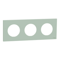 Plaque de finition Odace 3 postes Vert jade - Schneider Electric - S903706
