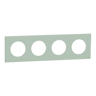 Plaque de finition Odace 4 postes Vert jade - Schneider Electric - S903708