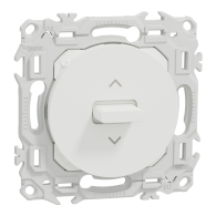 Interrupteur ou poussoir volet roulant Odace 3 positions à levier Blanc craie - Schneider Electric - S920208