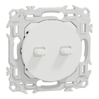 Double va - et - vient ou poussoir à levier 10AX Odace Blanc craie - Schneider Electric - S920213
