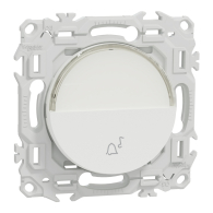 Bouton poussoir porte étiquette Odace Blanc craie - Schneider Electric - S920246