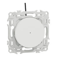 Va - et - vient ou poussoir lumineux LED verte Odace 0,15mA - 10AX Blanc craie - Schneider Electric - S920263