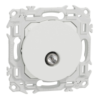 Prise TV simple mâle sortie coaxiale Odace Blanc craie - Schneider Electric - S920445